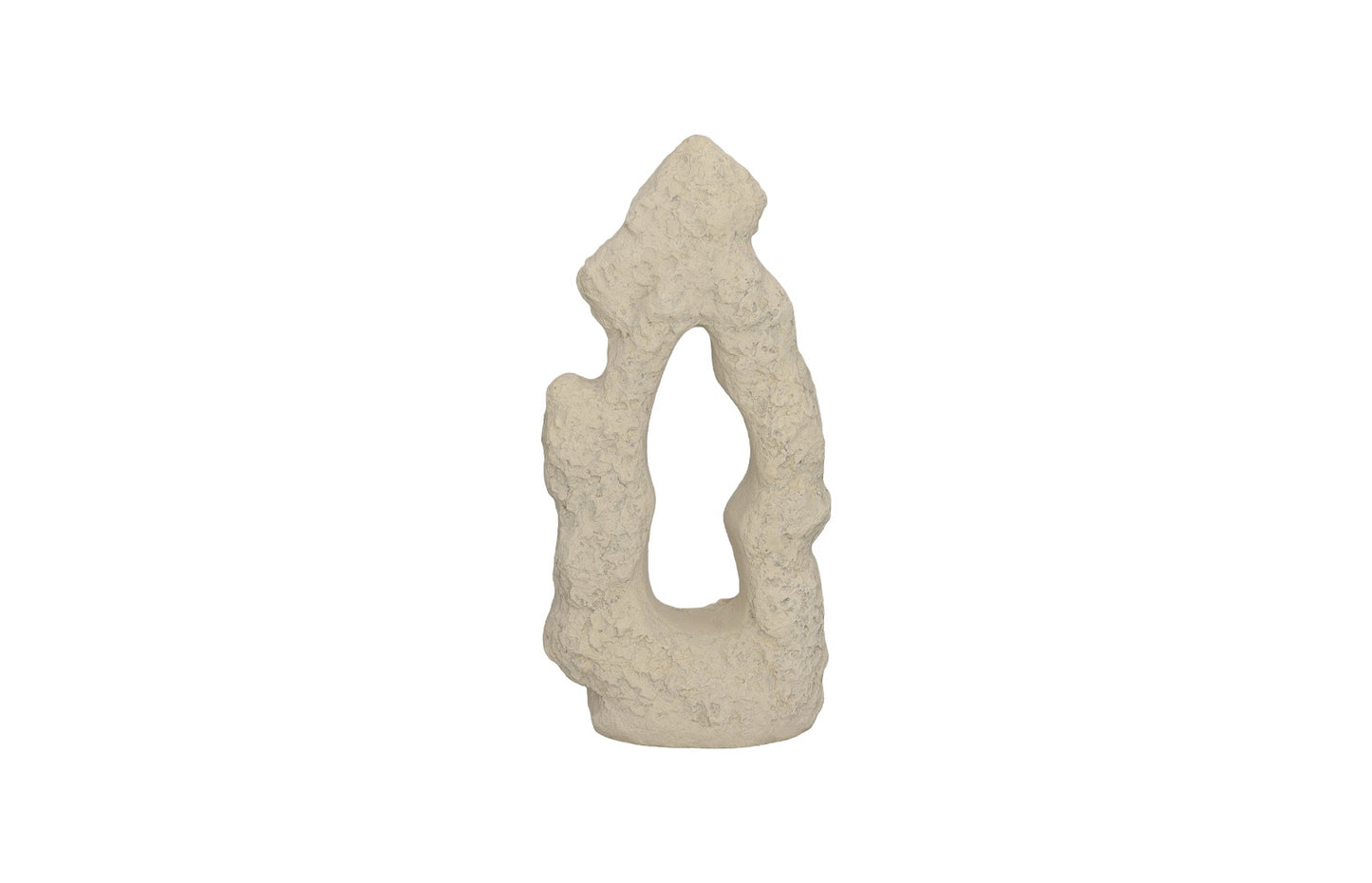 Cast Stone Table Top Sculpture, Single Hole, Roman Stone