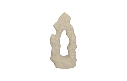 Cast Stone Table Top Sculpture, Single Hole, Roman Stone