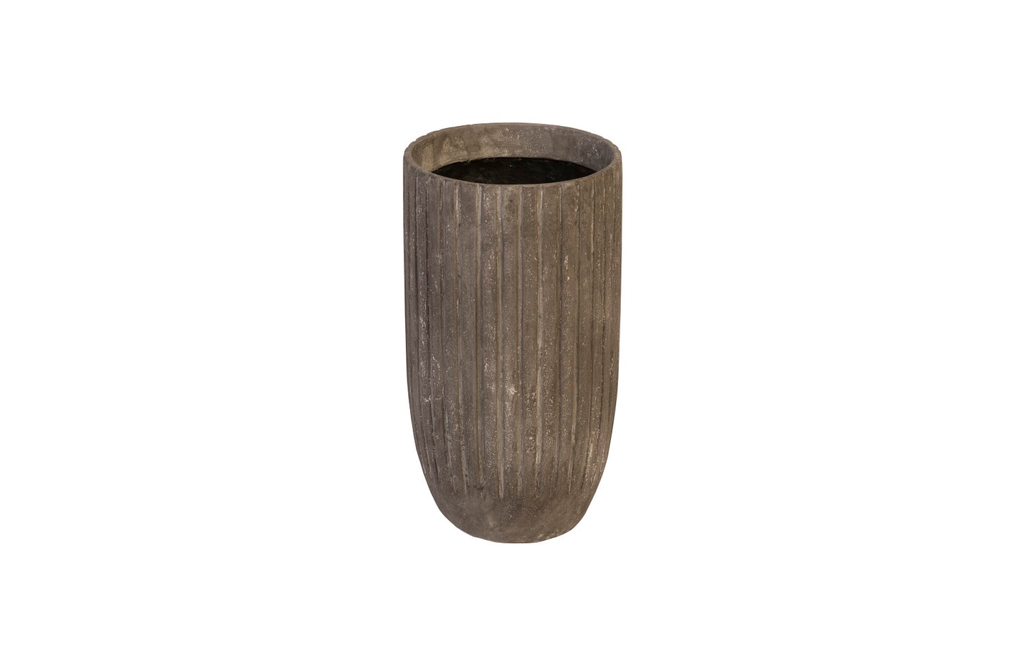 Fluted Planter, Small, Gray